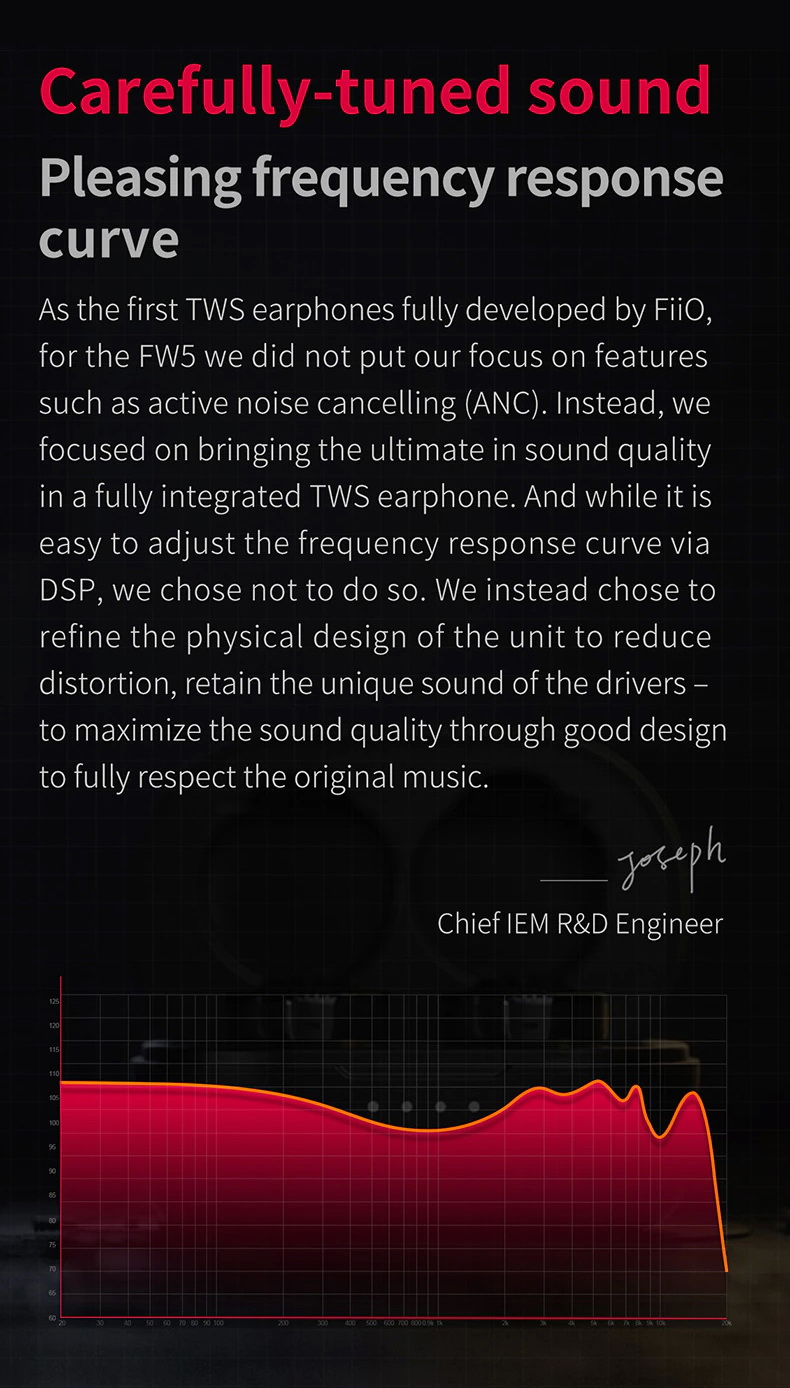 FiiO FW5 หูฟัง TWS หูฟัง 3 ไดรเวอร์ 2BA+1DD ประกันศูนย์ไทย