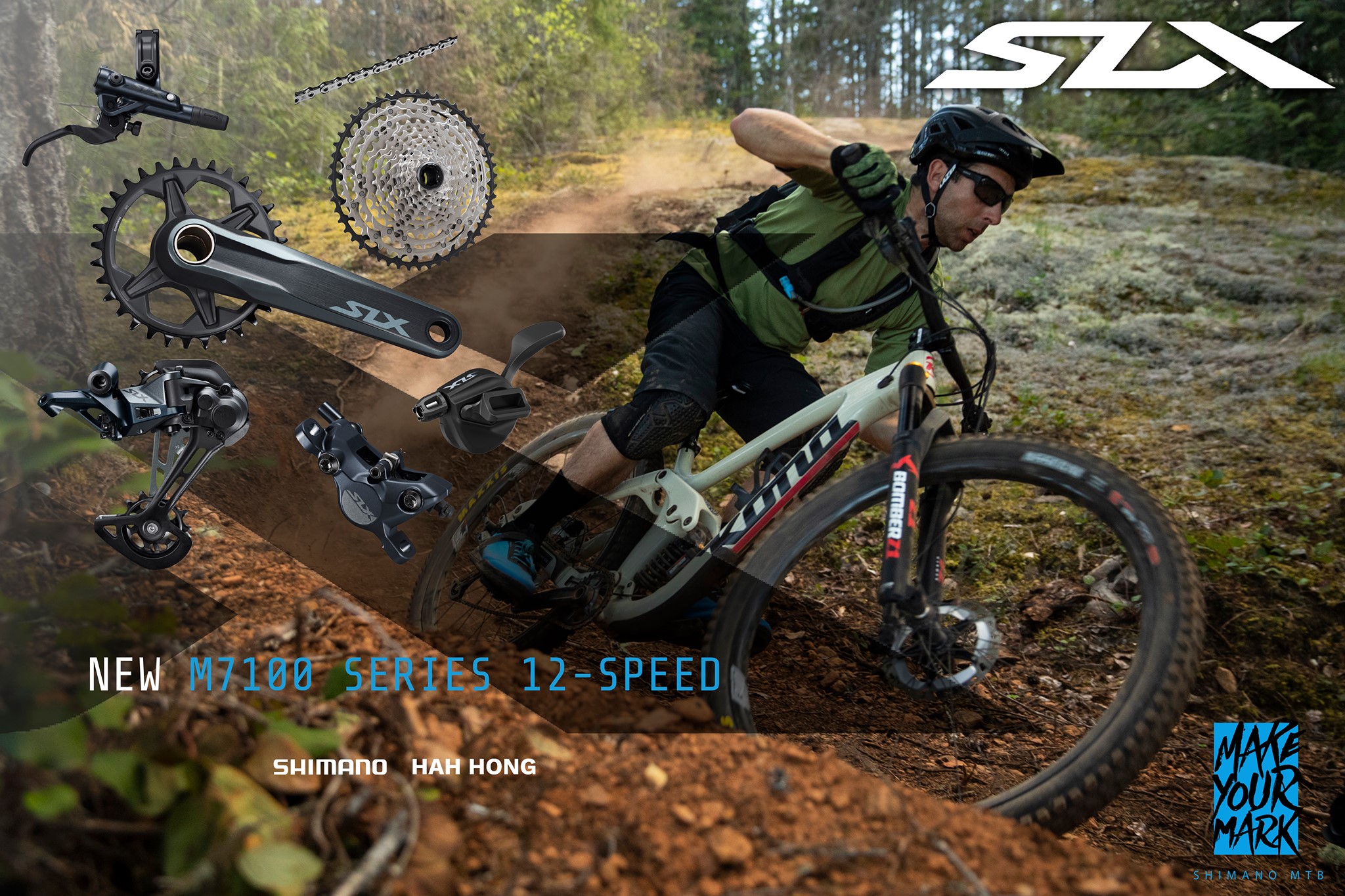ชุดเกียร์เสือภูเขา SHIMANO SLX GROUPSET 1x12, M7100 ชุดขับ MTB 12-SPEED 2020