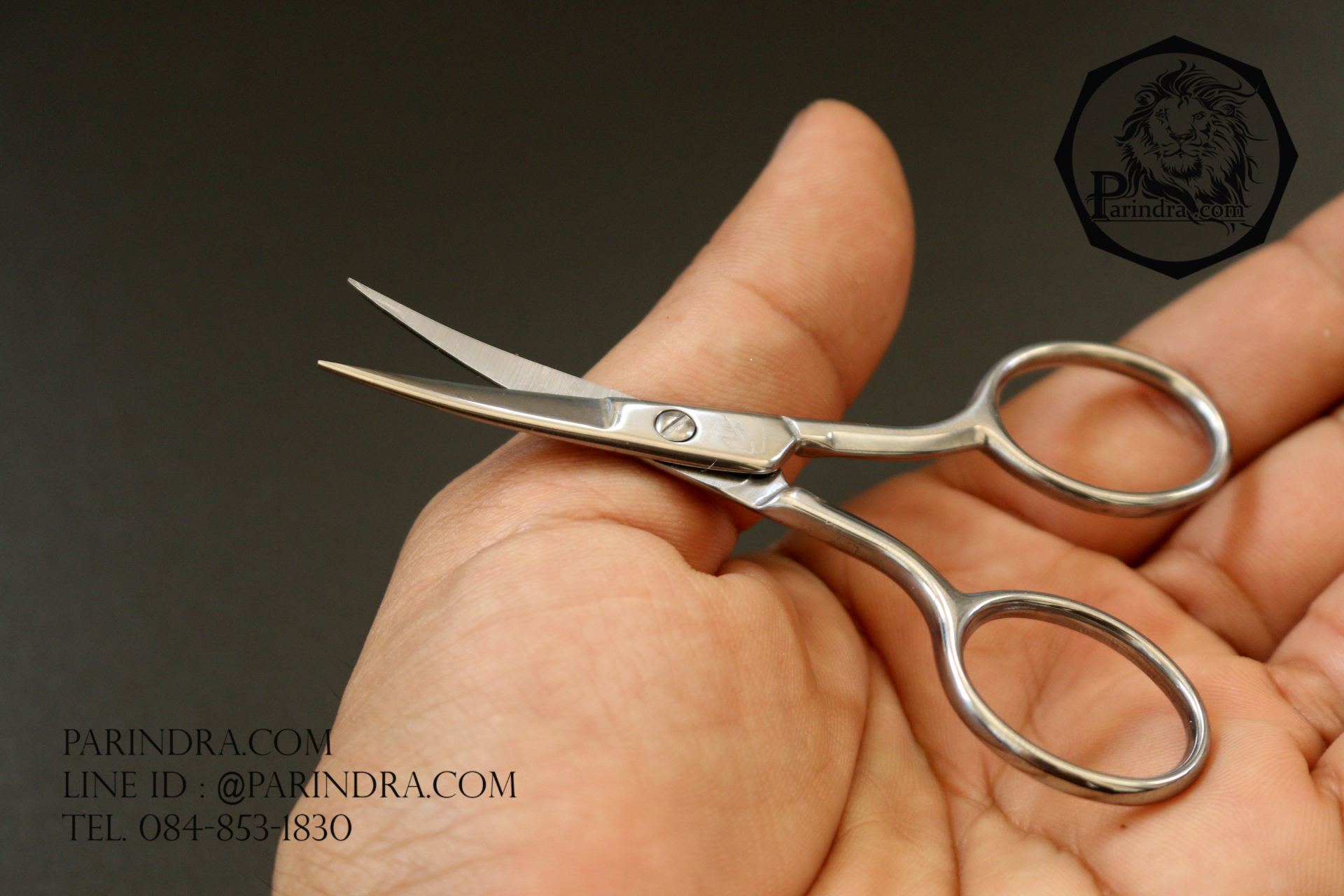 กรรไกรเล็มขนจมูกหรือหนวด Rhino Brand No.S32 ปลายแหลมโค้ง คมมาก ทำจากแสตนเลส