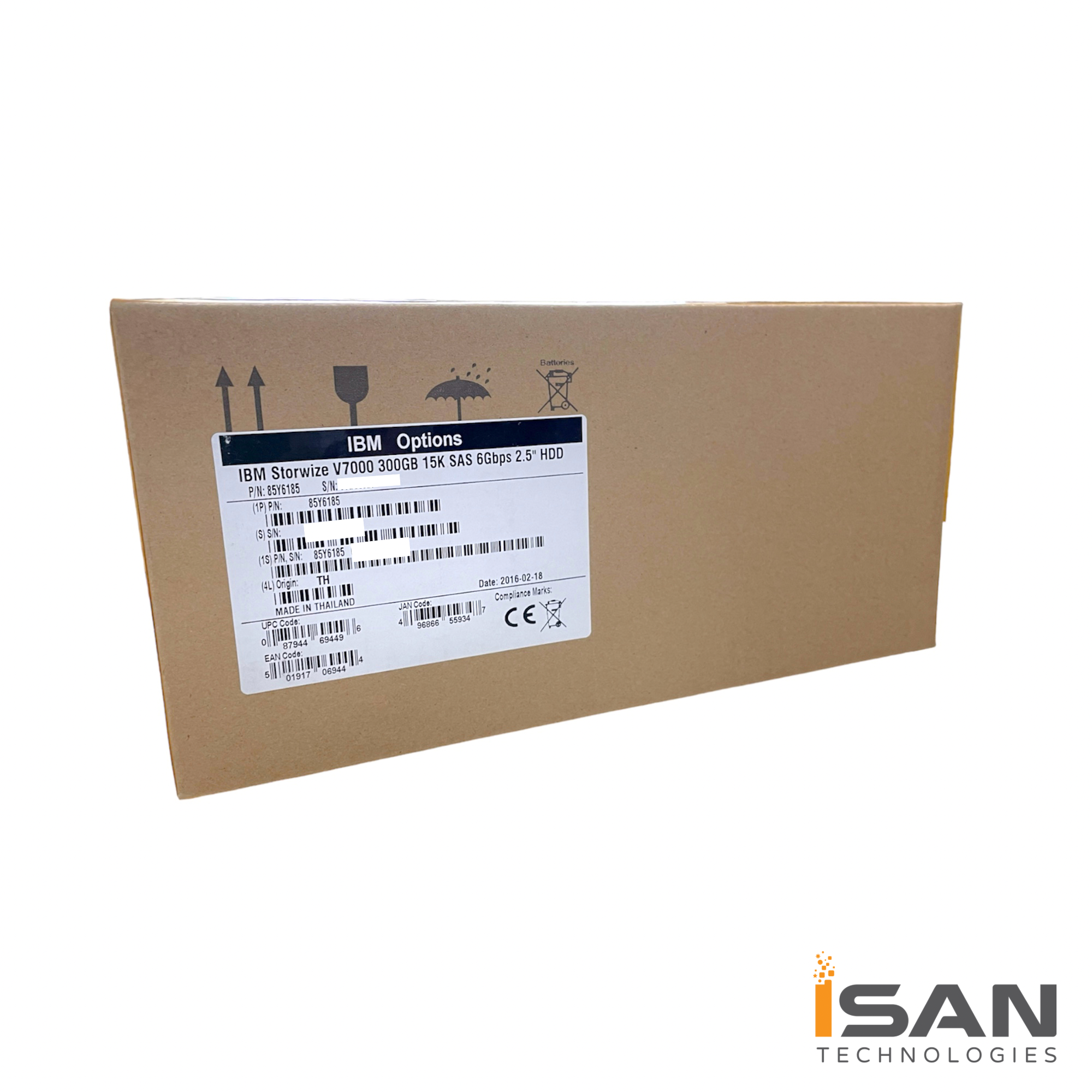 85Y6185 IBM V7000 300GB 2.5'' 15K 6GB SAS HDD Hard Drive