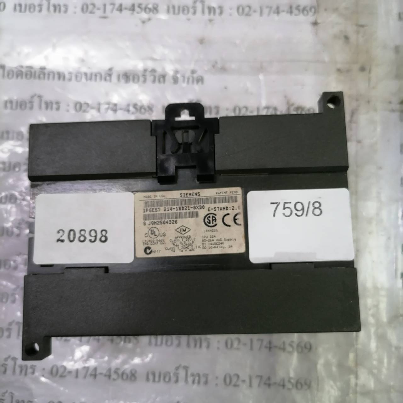 6ES7 214-1BD21-0XB0 PLC " SIEMENS "