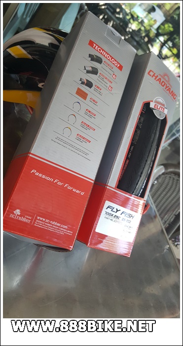 ยางนอกขอบพับ Chaoyang 700x25c ,E311010 ยางเบาและนุ่ม ,Fly Fish H-486