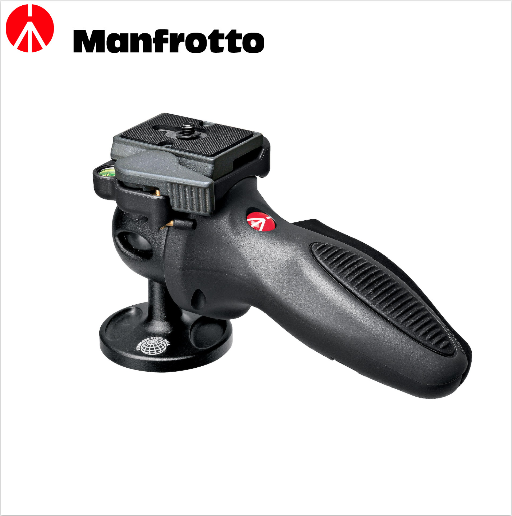 หัวบอลด้ามจับ manfrotto 324RC2 MF-0324-RC201 หมุนรอบตัว 360 องศา ก้มเงยในแนวนอนและตั้งได้ +90/-90องศา ประกันศูนย์ 5 ปี
