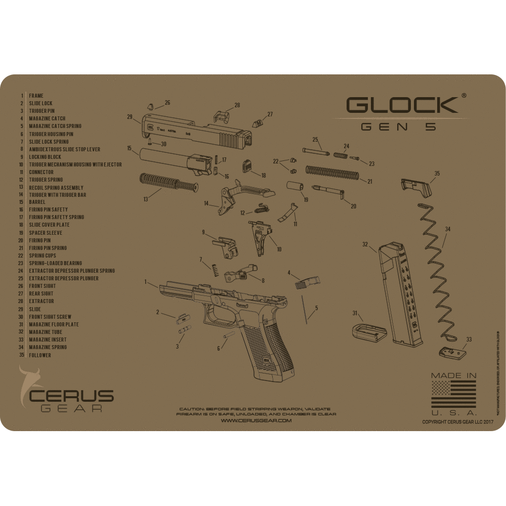 GLOCK® GEN5 SCHEMATIC Coyote PROMAT