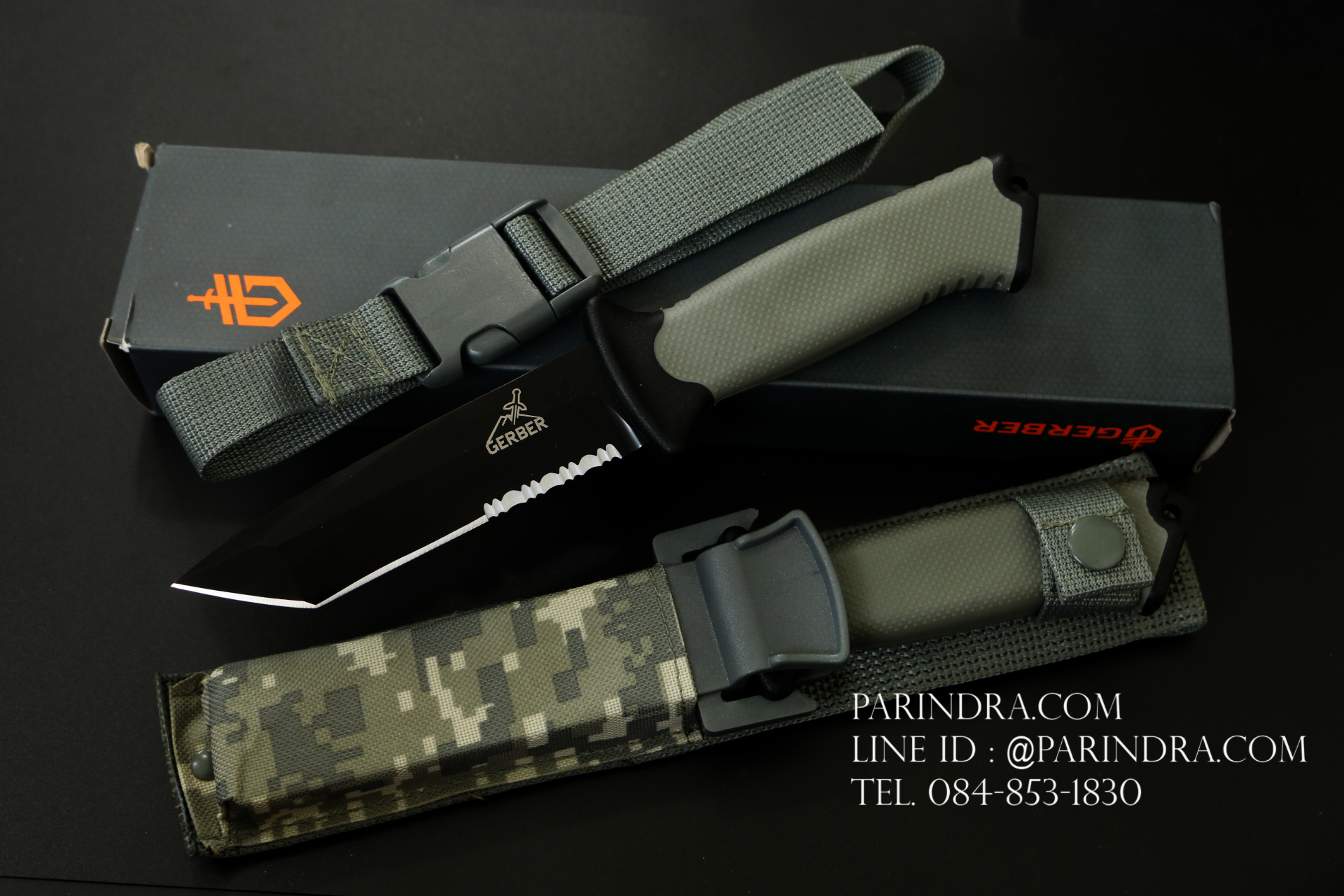 มีดใบตาย Gerber Prodigy Combat Tanto Knife ใบเรียบ น้ำตาล ขนาด 10 นิ้ว (OEM)