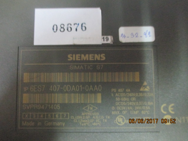PLC “ SIEMENS ” รุ่น 6ES7 407-0DA01-0AA0
