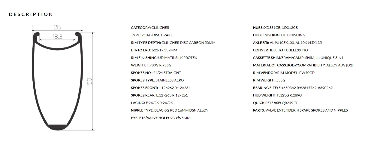 ชุดล้อเสือหมอบ NOVATEC R5 CLINCHER DISC ขอบ 50 คาร์บอน 2018
