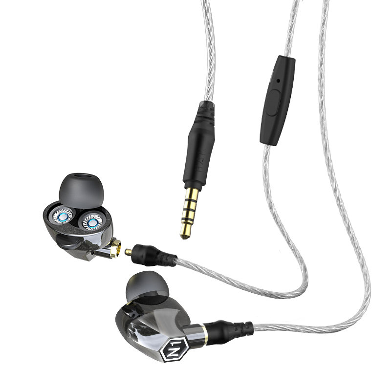 ขาย VJJB N1 หูฟัง 2 ไดรเวอร์ถอดสายได้ มาพร้อมสาย2in1 สายธรรมดา และ ไมค์ 2 เส้นในชุด