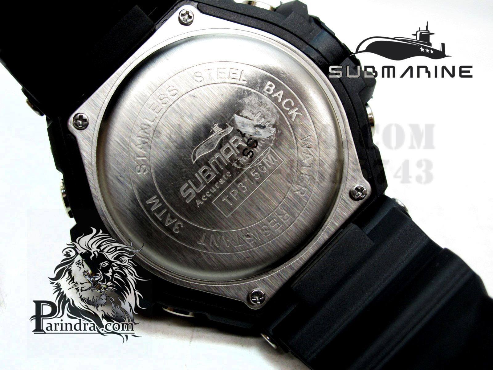 นาฬิกา US submarine Adventure Protector รุ่น TP3156M สีดำตัดเหลือง(พื้นเทา)