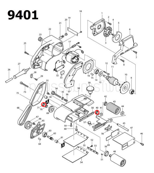 แหวนล็อค Maktec, Makita MT560, MT583, MT811, MT813, MT817, MT910 , MT940, MT941, MT958, 4100NB, M8103 (ใช้ได้กับหลายรุ่น) (ห่อ=10ตัว #12)