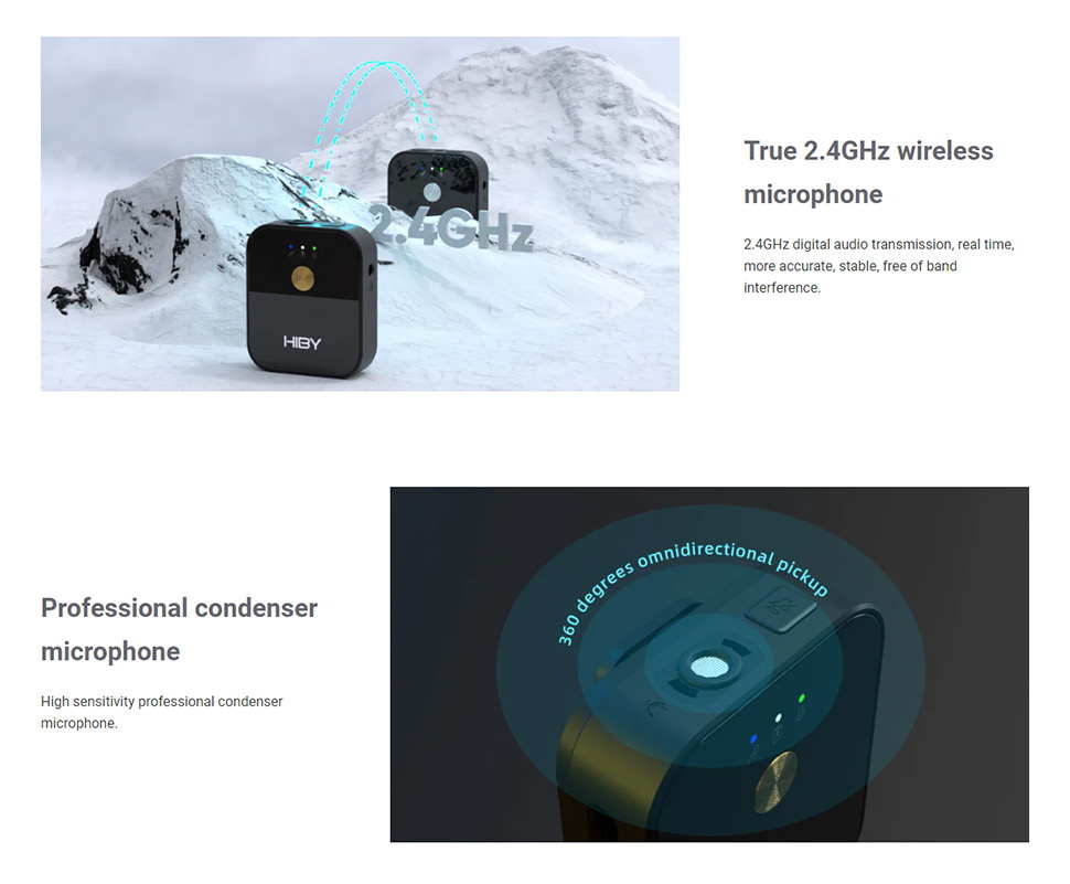 ขาย Hiby MC1 ไมโครโฟน รับ/ส่ง สัญญาณเสียงแบบไร้สาย ประกันศูนย์ไทย