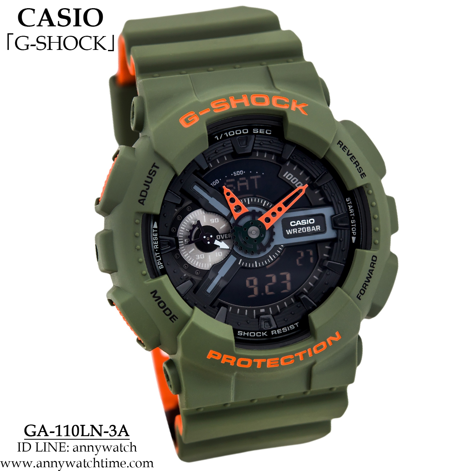 G-SHOCK メンズ レディース オリーブグリーン アーミー 電池切れ G 