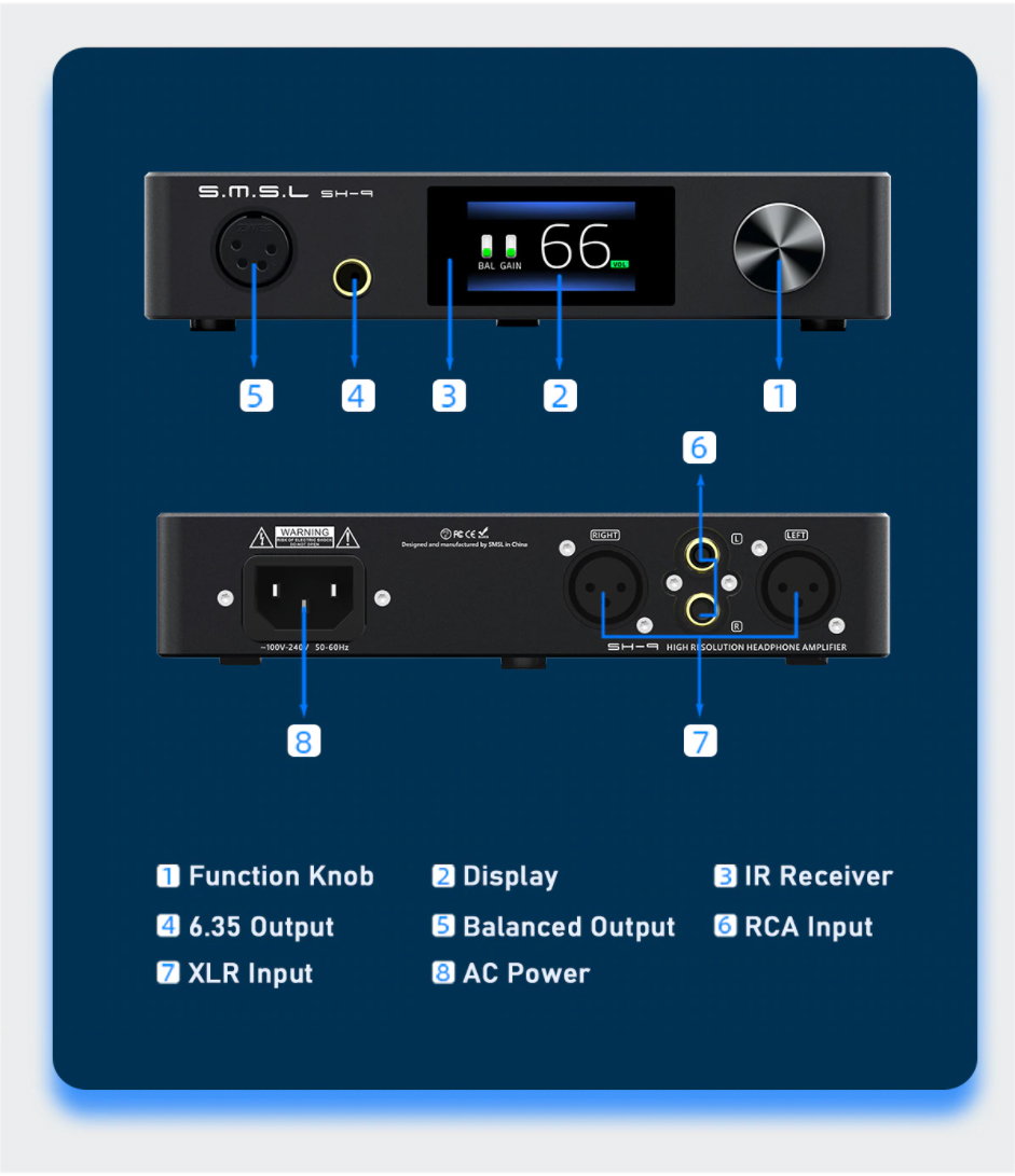 ขาย SMSL SH-9 แอมป์ตั้งโต๊ะระดับ Hi-Res รองรับ THX ประกันศูนย์ไทย