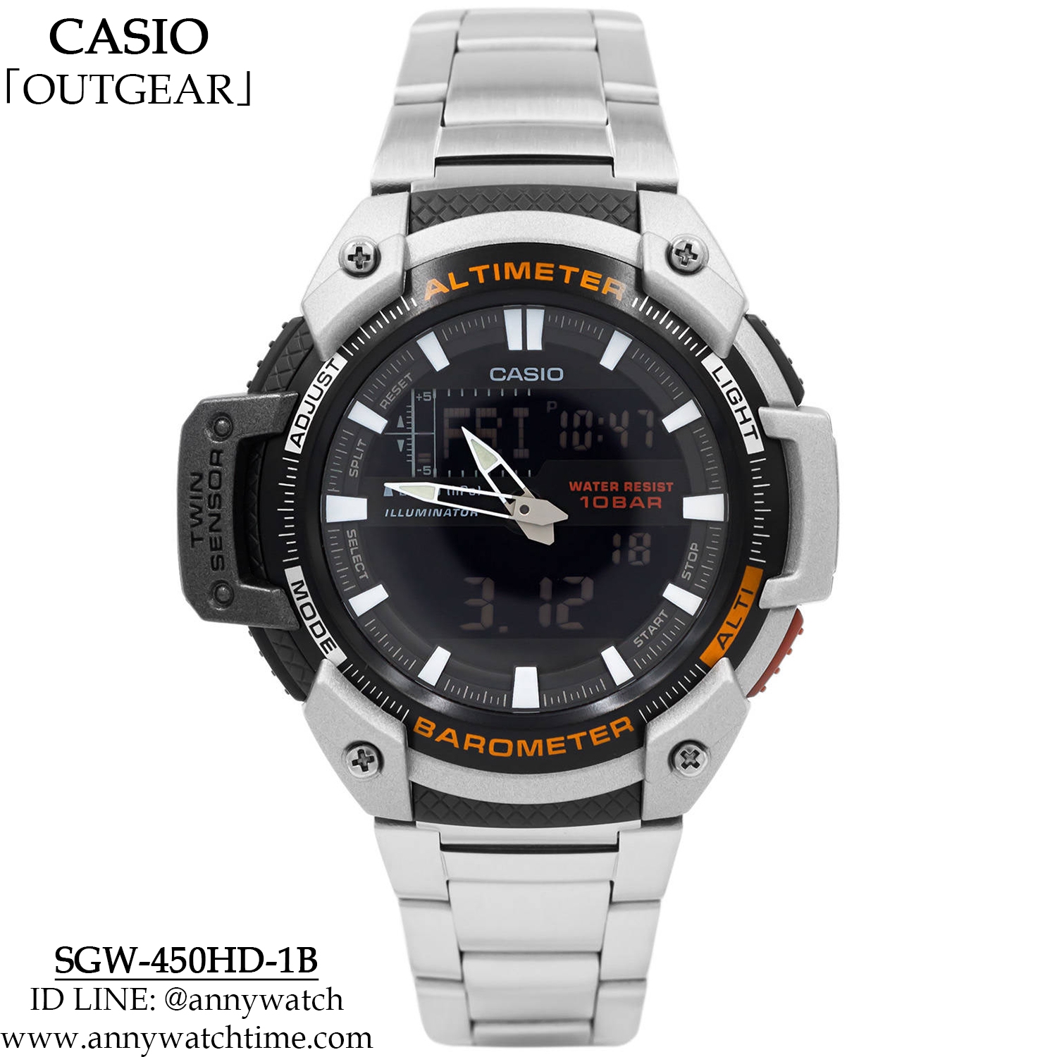CASIO SGW-450HD-1B