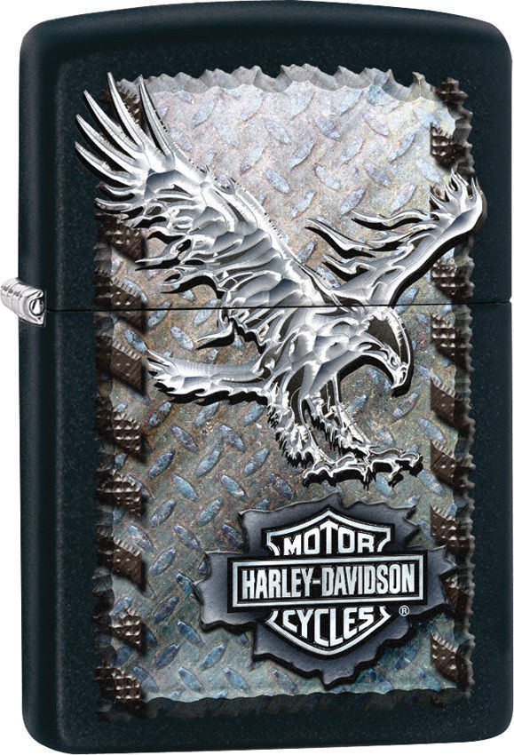 ไฟแช็ค Zippo แท้ "Harley Davidson - IRON Eagle Black Matte " #Zippo 28485 แท้นำเข้า 100%