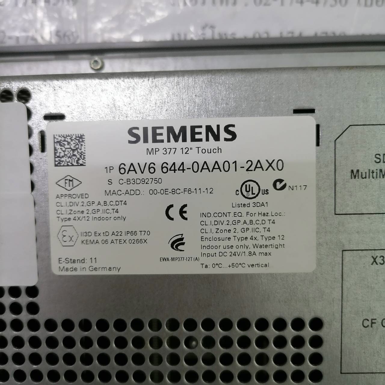 6AV6 644-0AA01-2AX0 HMI " SIEMENS "