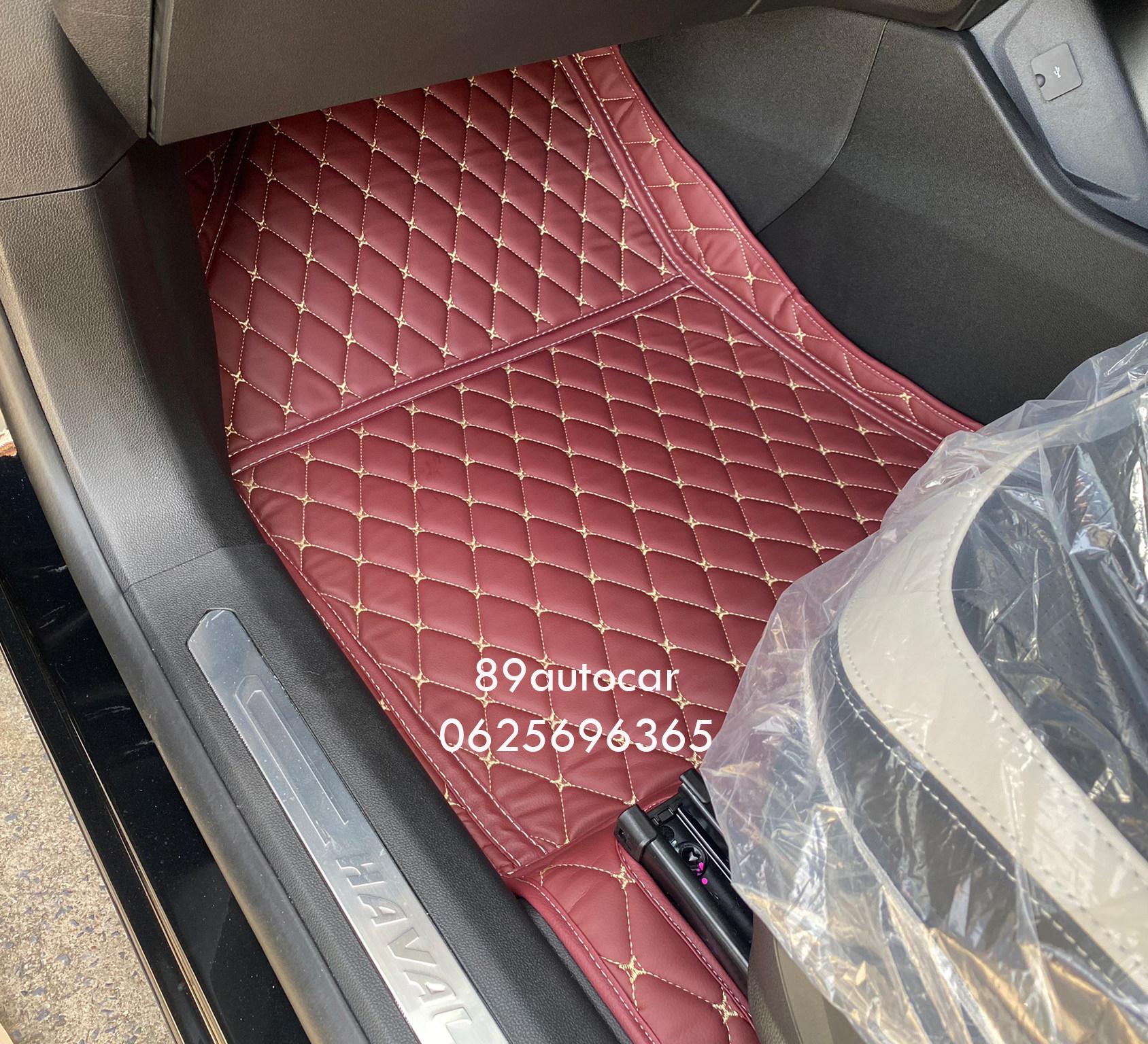 พรมรถยนต์ Haval H6 ปูพรมหกดี สีแดงเลือดหมู เต็มคัน