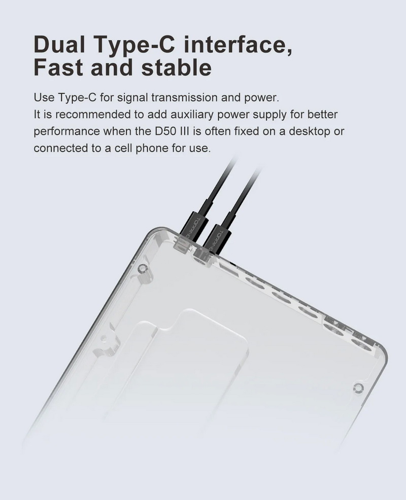 Topping D50III DAC ตั้งโต๊ะระดับ HiFi ชิป ES9039Q2M x2 รองรับ LDAC, Dual Hi-Res ประกันศูนย์ไทย