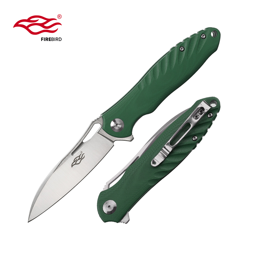มีดพับ Ganzo กานโซ่ รุ่น FH71-GB / D2 Steel / ด้าม G10 สีเขียวแก่ ของแท้ 100%