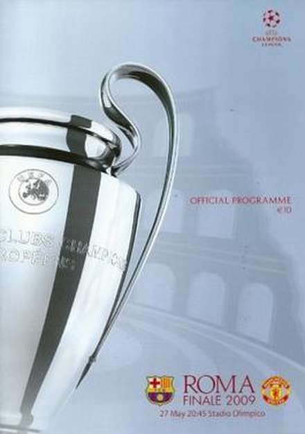 หนังสือโปรแกรม ฟุตบอล ยูฟ่า แชมป์เปี้ยนส์ ลีก Final Rome 2009 - บาร์เซโลน่า vs แมนเชสเตอร์ ยูไนเต็ด 27/05/09 ใหม่ / UEFA Champions League Final Rome 2009 Matchday Programme - BARCELONA vs MANCHESTER UNITED 27/05/09 NEW