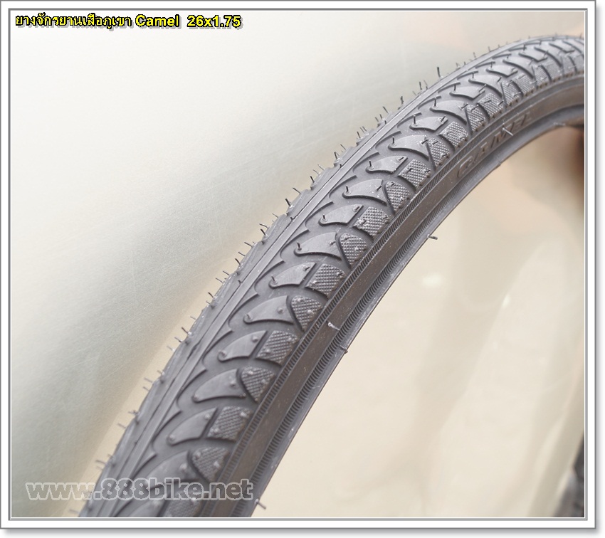 ยางนอกจักรยาน ยางเสือภูเขา CAMEL 26 *1.75 (ดอกเรียบ) (kerry350บาท)(EMS150บาท)