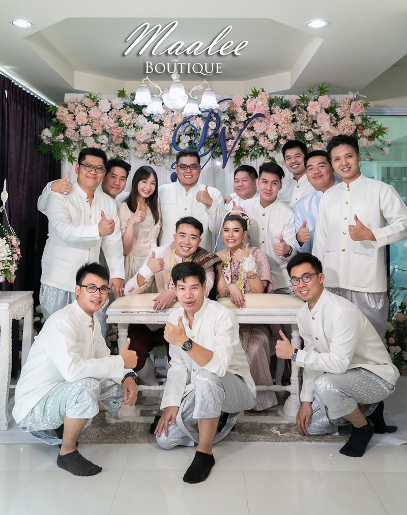 เช่า ชุดไทยเพื่อนเจ้าบ่าว ชุดราชปะแตน โจงกระเบน