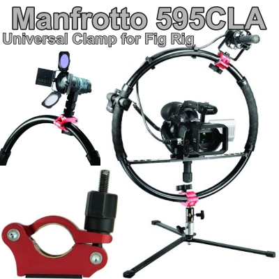 ตัวยึดจับ Manfrotto 595CLA Universal Clamp for Fig Rig สำหรับ Figrig ใช้จับ ไมค์ หรือไฟเสริมได้ ประกันศูนย์ 5 ปี
