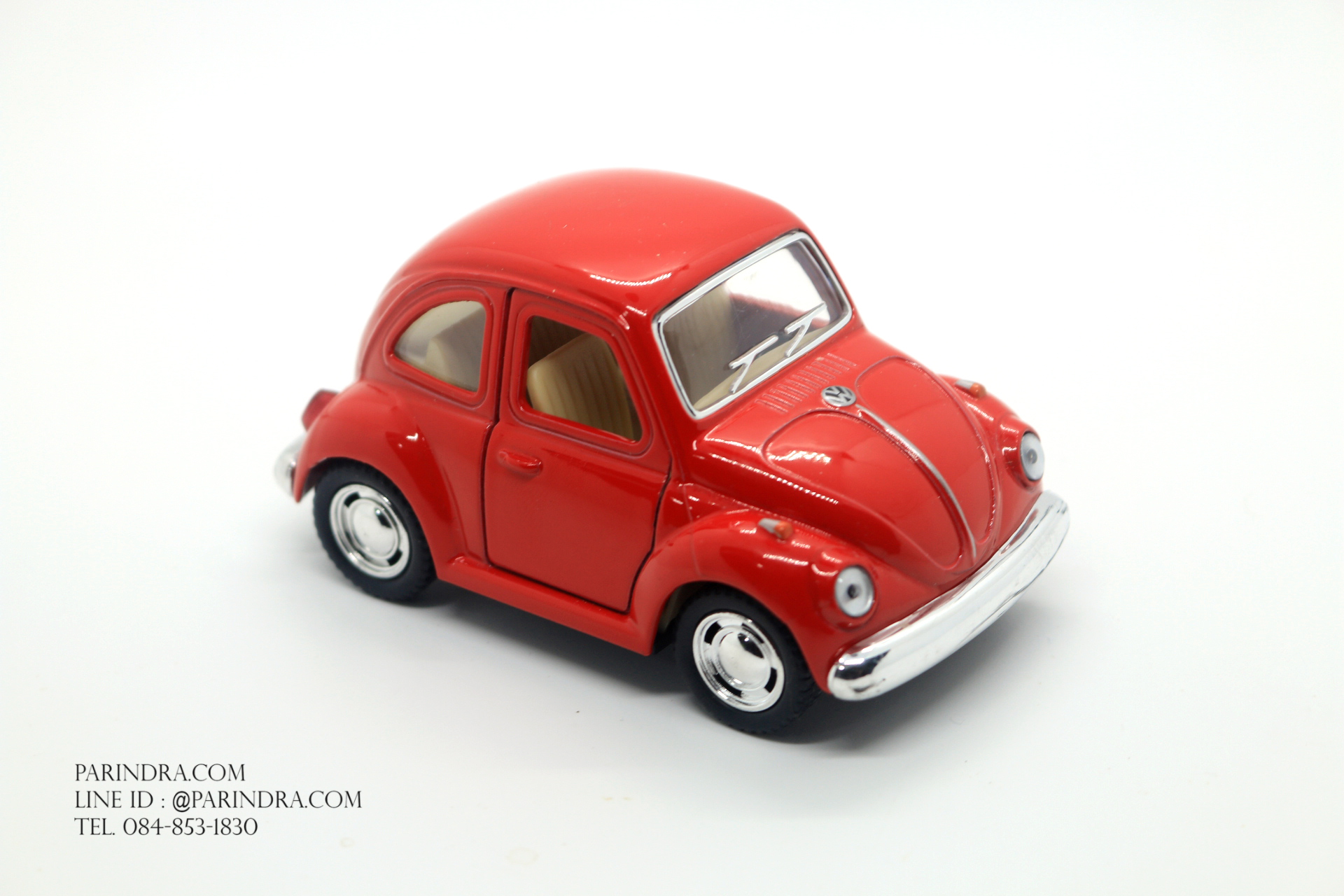 โมเดลรถเหล็ก รถเต่า Volkswagen 1967 ย่อส่วน Short Body สีแดง