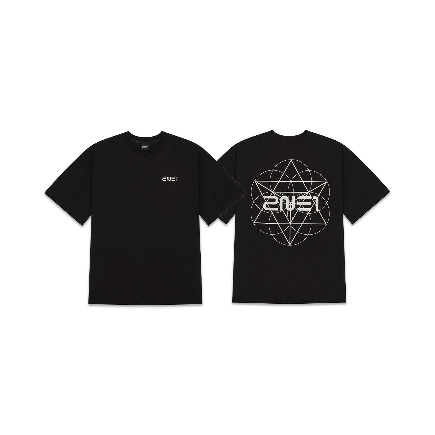PRE เสื้อยืด [WELCOMEBACK] 2NE1 SYMBOL T-SHIRT_BLACK (ของแท้ 100%) นำเข้า 14-25 วัน