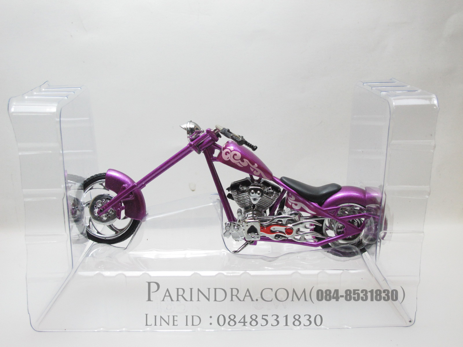โมเดลรถมอเตอร์ไซค์ ช๊อปเปอร์ สีม่วง