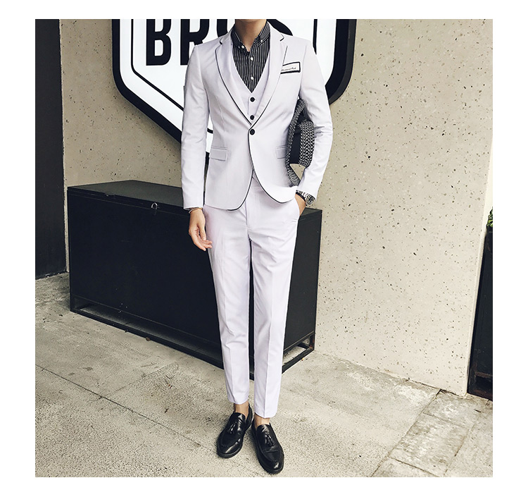Pre-order ชุดสูทชาย สีขาว เข้ารูป
