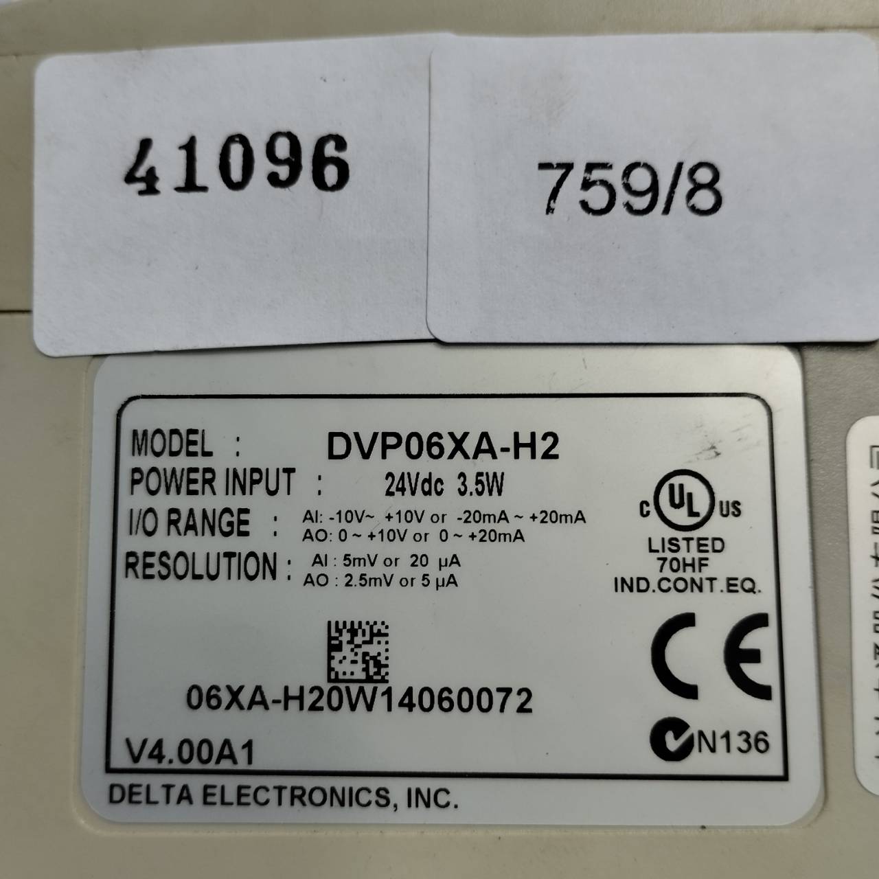 DVP06XA-H2 PLC " DELTA "