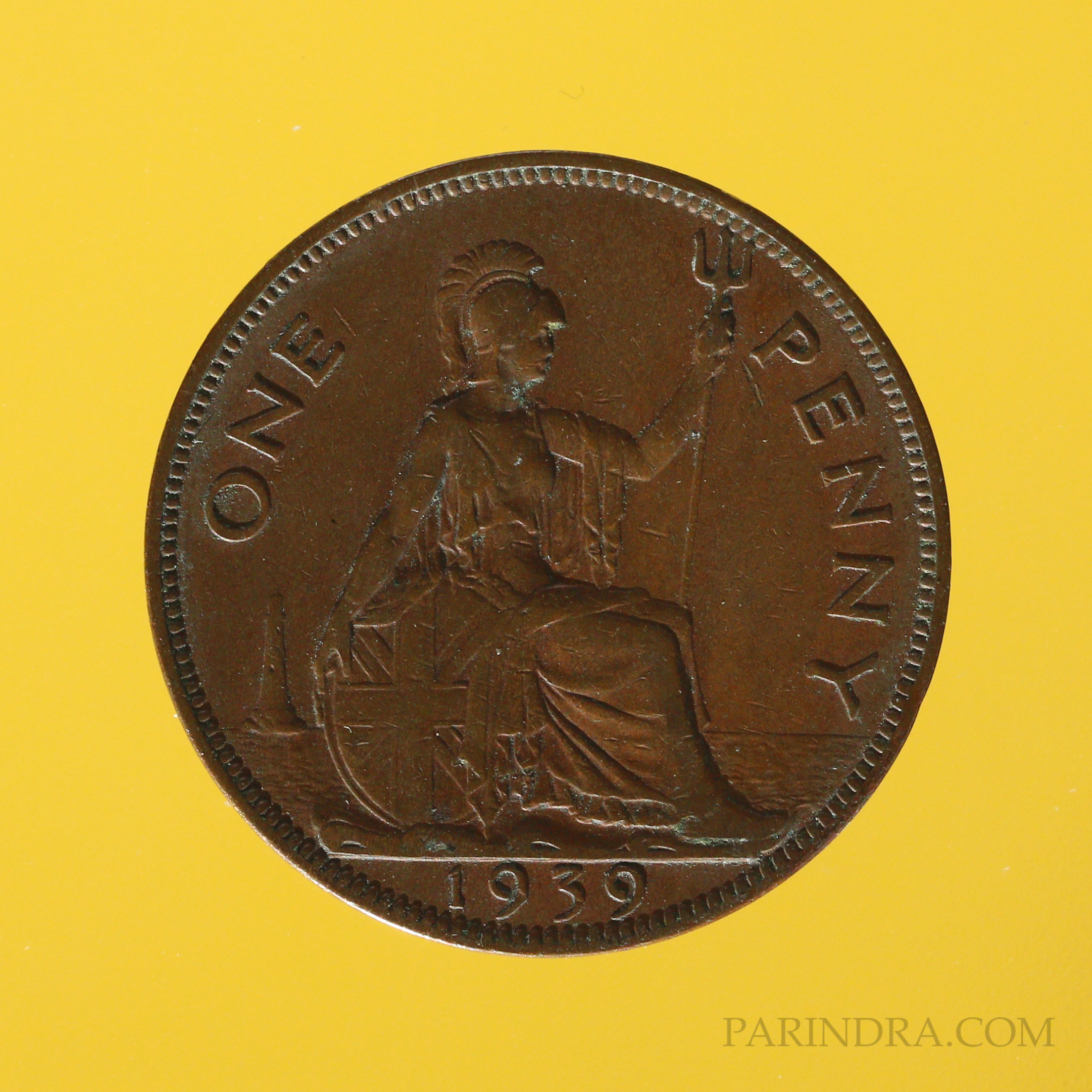 เหรียญ 1 Penny Great Britain 1939 George VI #1