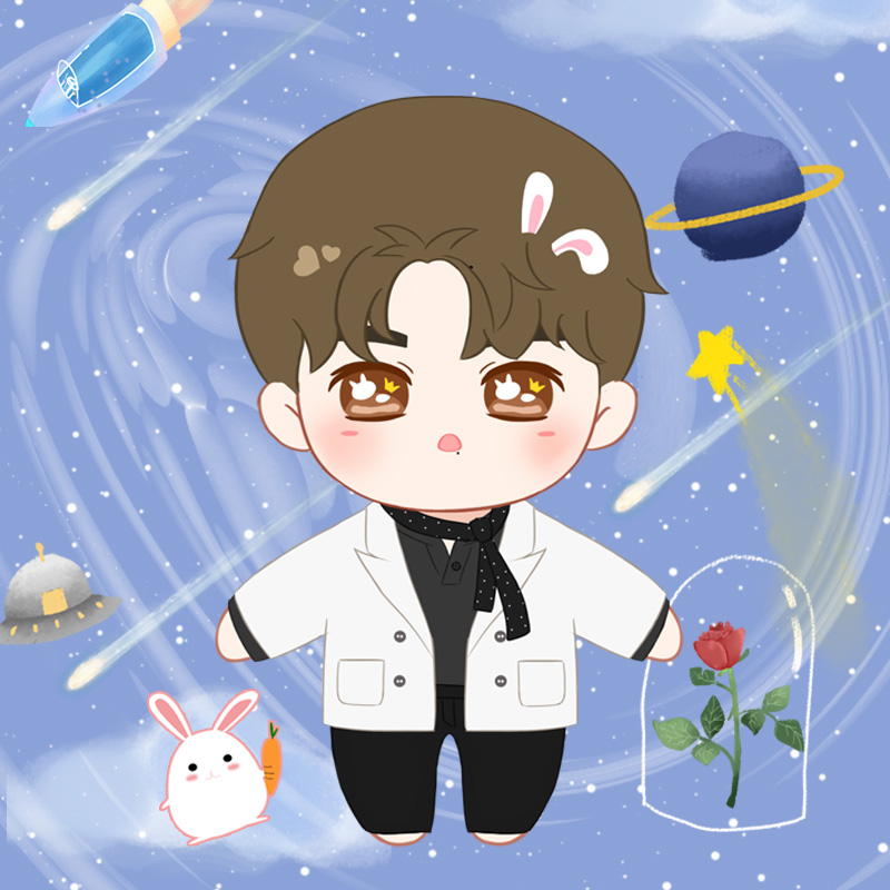ตุ๊กตาเซียวจ้าน (20 cm.) ชุดสูทขาว งานปีใหม่