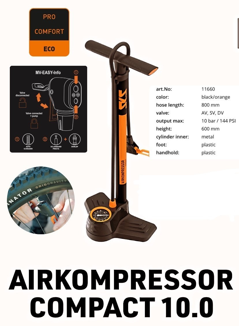 สูบตั้งพื้น SKS AIRKOMPRESSOR COMPACT 10.0 10 bar / 144 PSI
