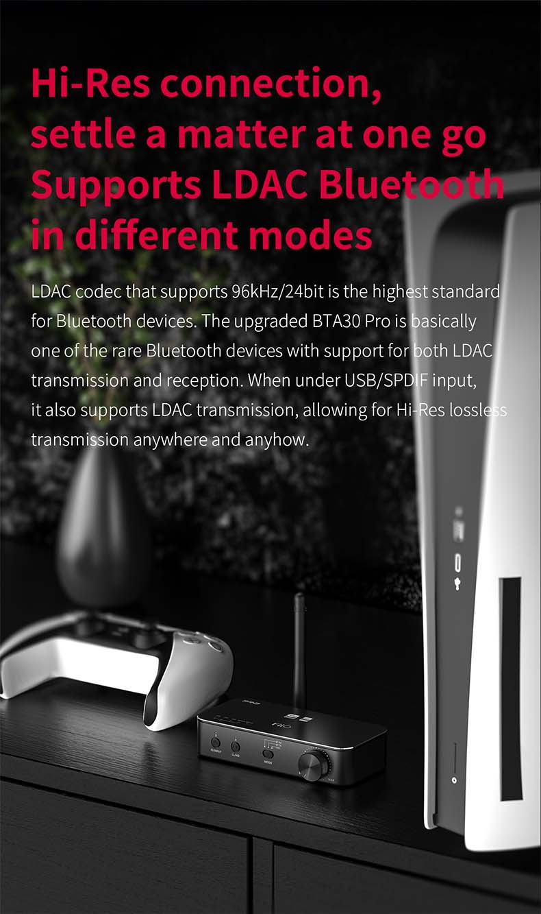 FiiO BTA30 PRO ตัวรับและส่งสัญญาณไร้สายรองรับ Bluetooth5.0 ประกันศูนย์ไทย