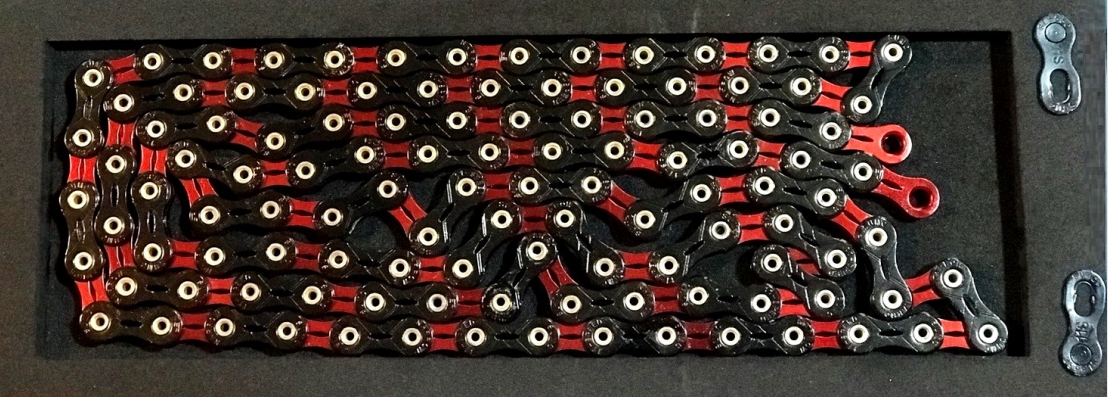 โซ่ SUMC, SX12 SL, โซ่ 12 Speed 116 ข้อ 1/2" x 11/128" DIAMOND COATING CHAIN เซาะร่องไทเทเนียม สีดำแดง