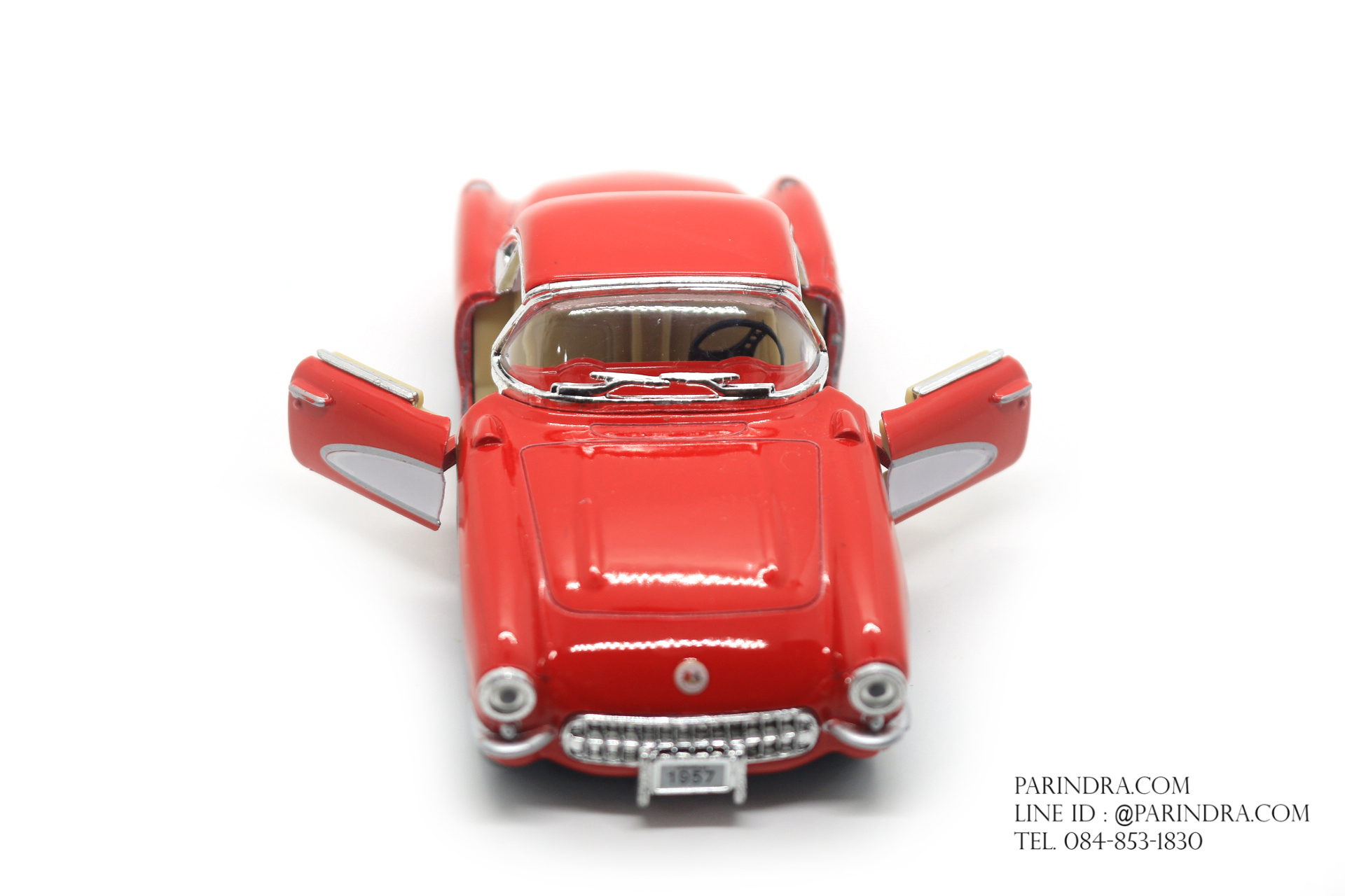 โมเดลรถเหล็ก รถจำลอง CHEVROLET CORVETTE 1957 สีแดง