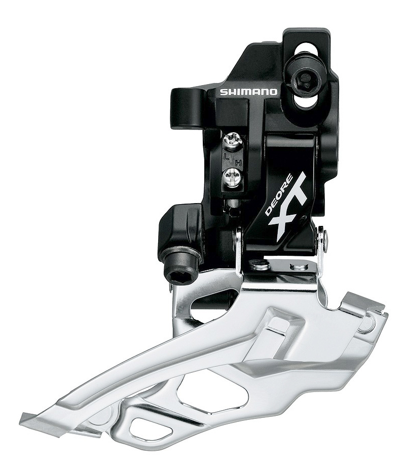 ตัวสับจาน XT, FD-M786-D, 2 ชั้น, 10-Speed, Direct Mount, สีดำ, สีเงิน
