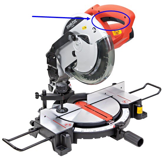 ก้านกดสวิทช์ แท่นตัดปรับองศา Maktec มาคเทค, Makita มากีต้า MT230 [#129], M2300, M2300B [#53] Pn.JM23000114 (แท้) #A8