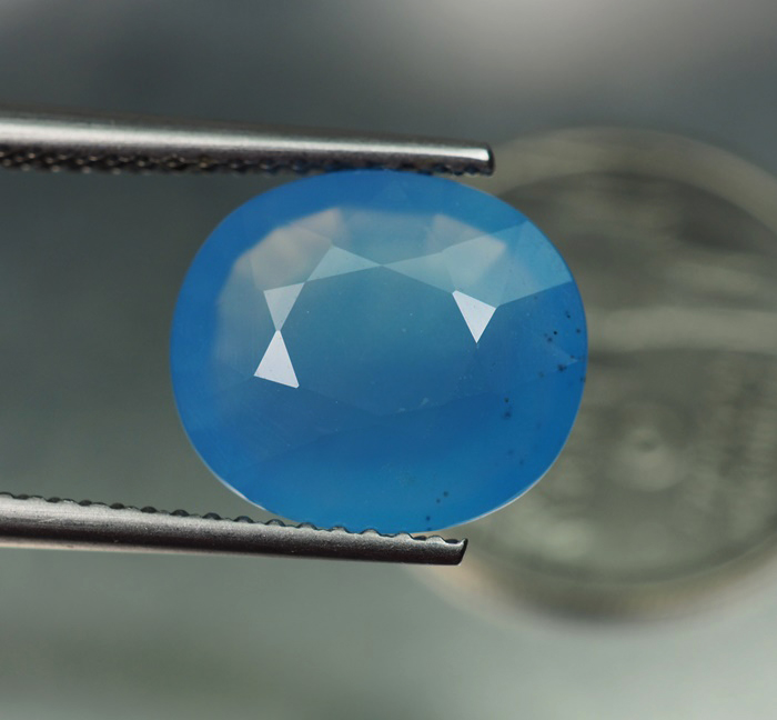 คาลซิโดนีสีฟ้า (Blue Chalcedony) 3.80 กะรัต
