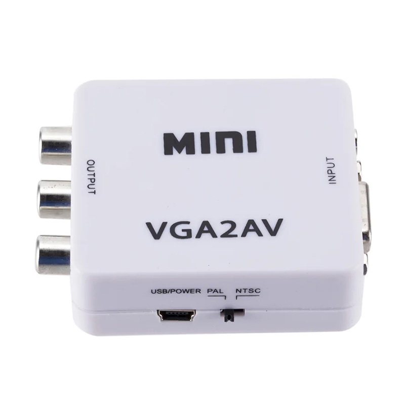 X-Tips VGA to AV อะแดปเตอร์แปลง VGA พร้อม AUX 3.5 มม. ออก AV รองรับ 1080p (60HZ)
