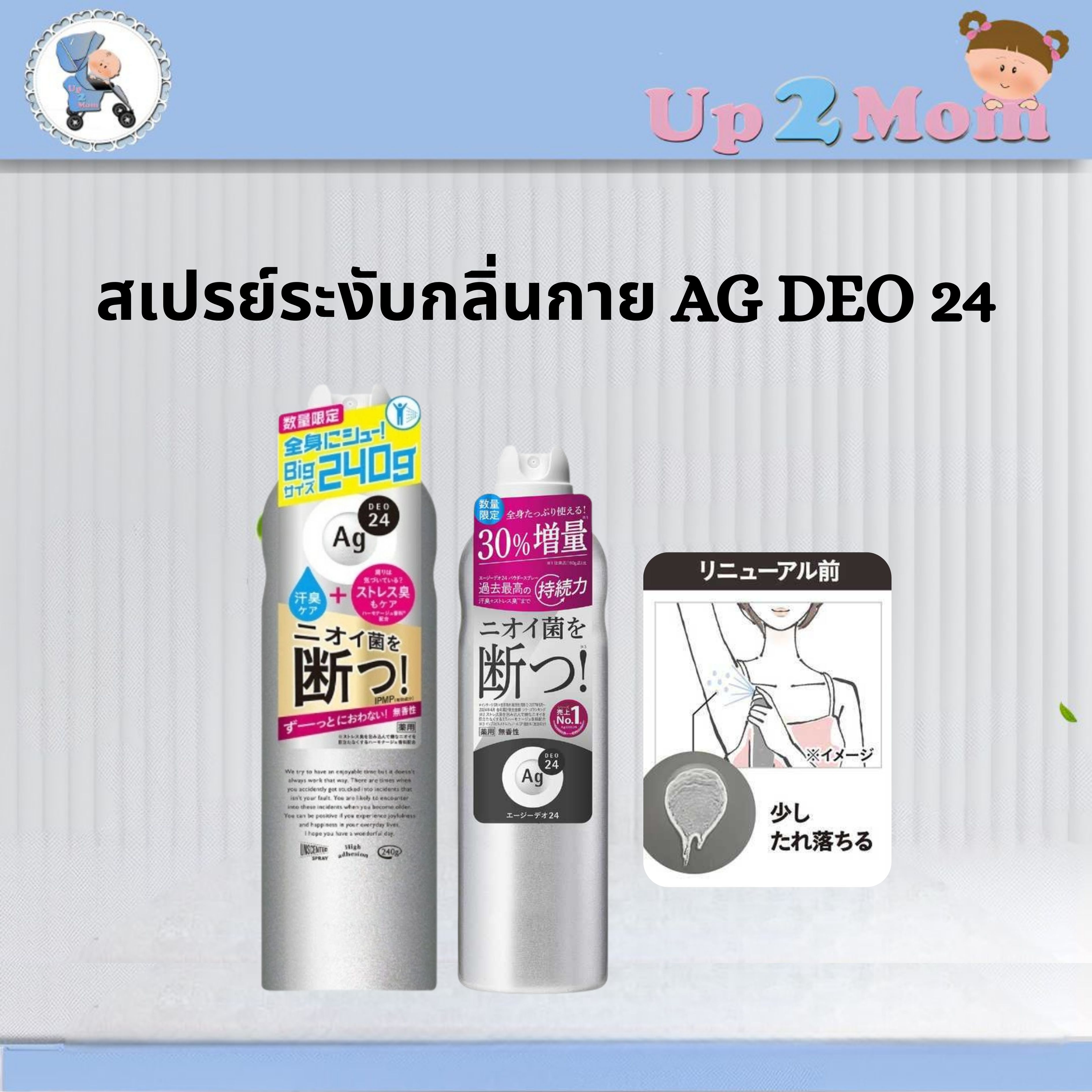 สเปรย์ระงับกลิ่นกาย Ag Deo 24 Deodorant Spray เดโอ สเปรย์เงินบริสุทธิ์จากญี่ปุ่น