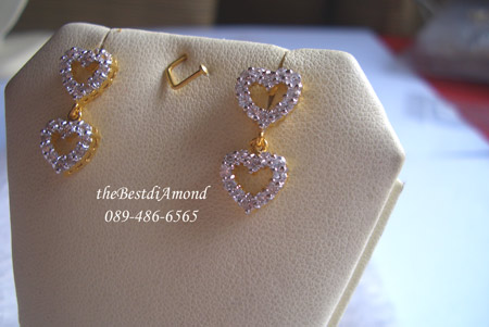 BE608===ต่างหูหัวใจเพราะเราคู่กัน===งานเหมือนจริงสุดๆๆ น่ารักมากๆๆฝังแบบจิกไข่ปลา ใส่ติดหู หรือ ใส่ทำงาน ออกงานได้สบายมากๆๆๆ ไม่ควรพลาดนะคะ