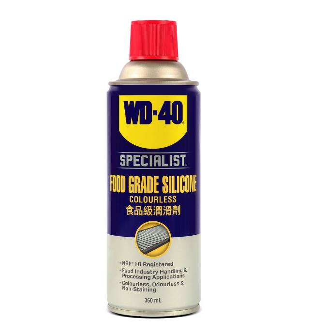 สเปรย์ซิลิโคนสำหรับหล่อลื่น WD-40 ขนาด 360ml. เหมาะกับอุตสาหกรรมอาหาร Pn.W051-0260 (แท้) ## (*)