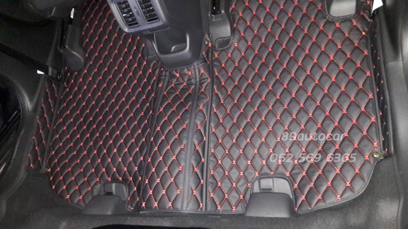 พรมในรถยนต์ All New Honda HR-V 2022 ปูพรม6D สีดำด้ายแดง เต็มคัน