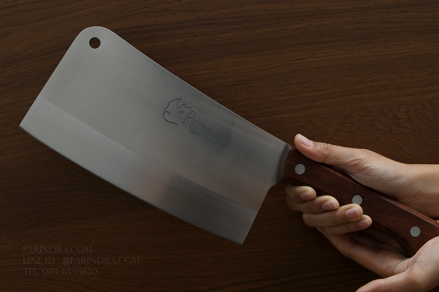 มีดอีโต้ยักษ์ด้ามไม้ Rhino Brand No.996 แสตนเลสทั้งแท่ง ขนาด 9 นิ้ว (ของแท้)