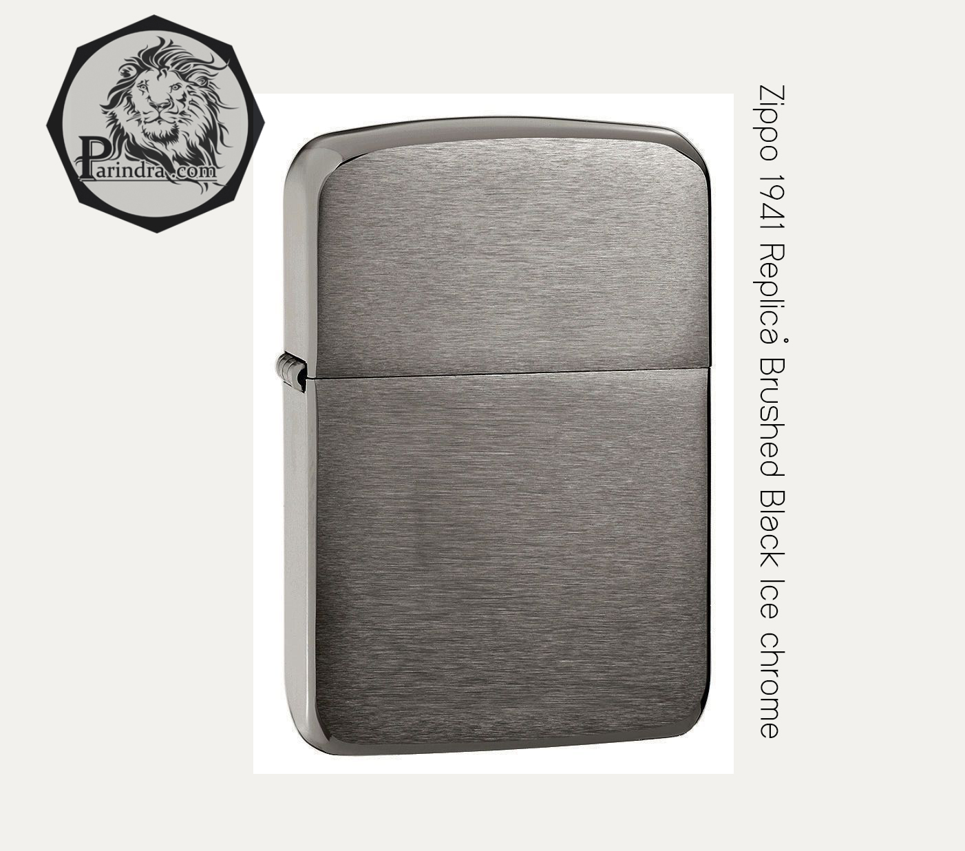 ไฟแช็ค Zippo แท้ " Zippo 1941 Replica™ Brushed Black Ice chrome " #24096 แท้นำเข้า 100%