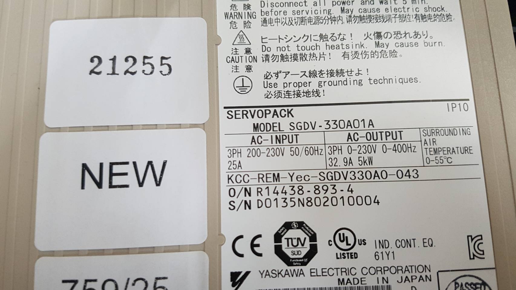 SGDV-330A01A SERVO DRIVE “ YASKAWA ”