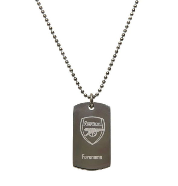 สร้อยคอที่ระลึกอาร์เซนอล Arsenal Dog Tag สลักชื่อส่วนตัวได้ของแท้